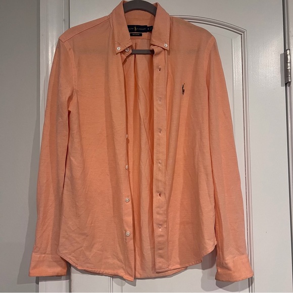 Ralph Lauren Other - Ralph Lauren Knit Oxford Button Up Shirt Orange Small
